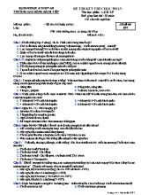 Đề thi kết thúc học phần Lịch sử - Mã đề 897 - Trường Cao đẳng Bách Việt
